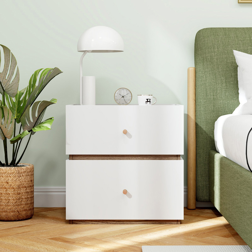 Costway 2 Drawer Bedside Table Image 5