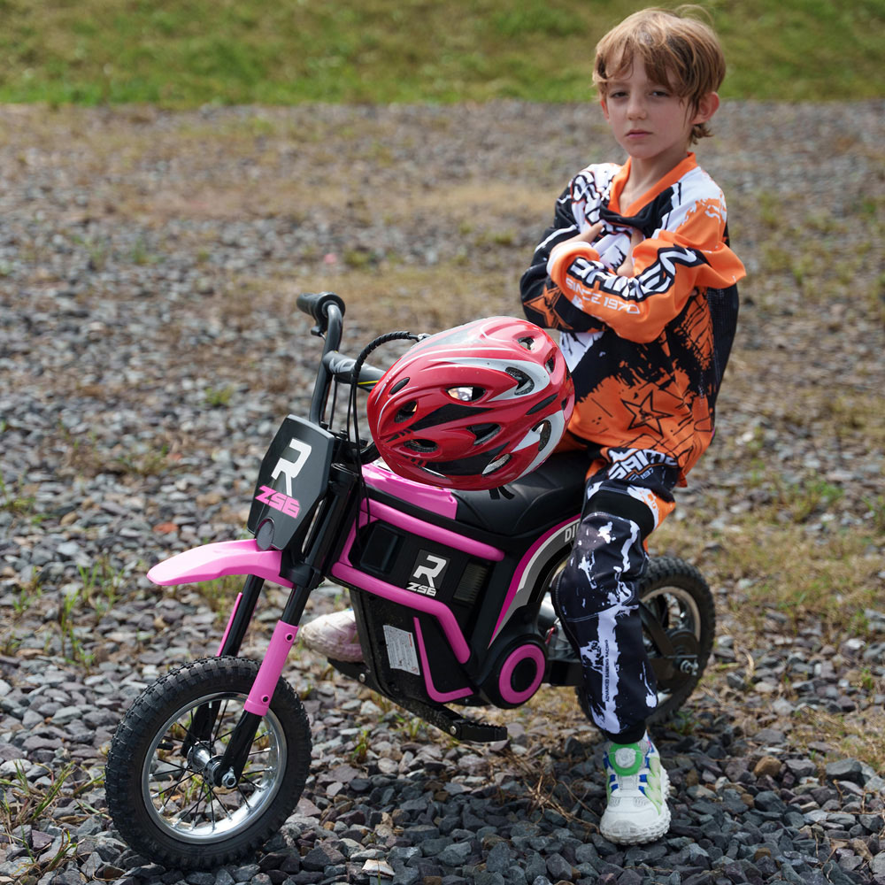 Tommy Toys Kids Twist Grip Throttle Electric Motorbike Pink Image 2