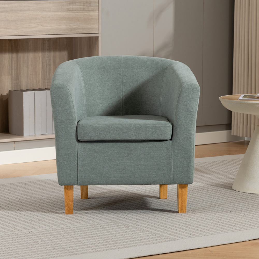 Artemis Home Millie Duck Egg Fabric Accent Chair Image 3