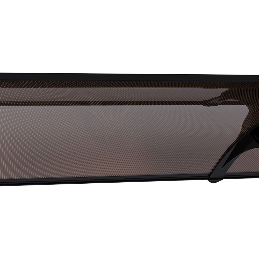 Living and Home Dark Brown Curved Door and Window Canopy 1.9 x 1m Image 6