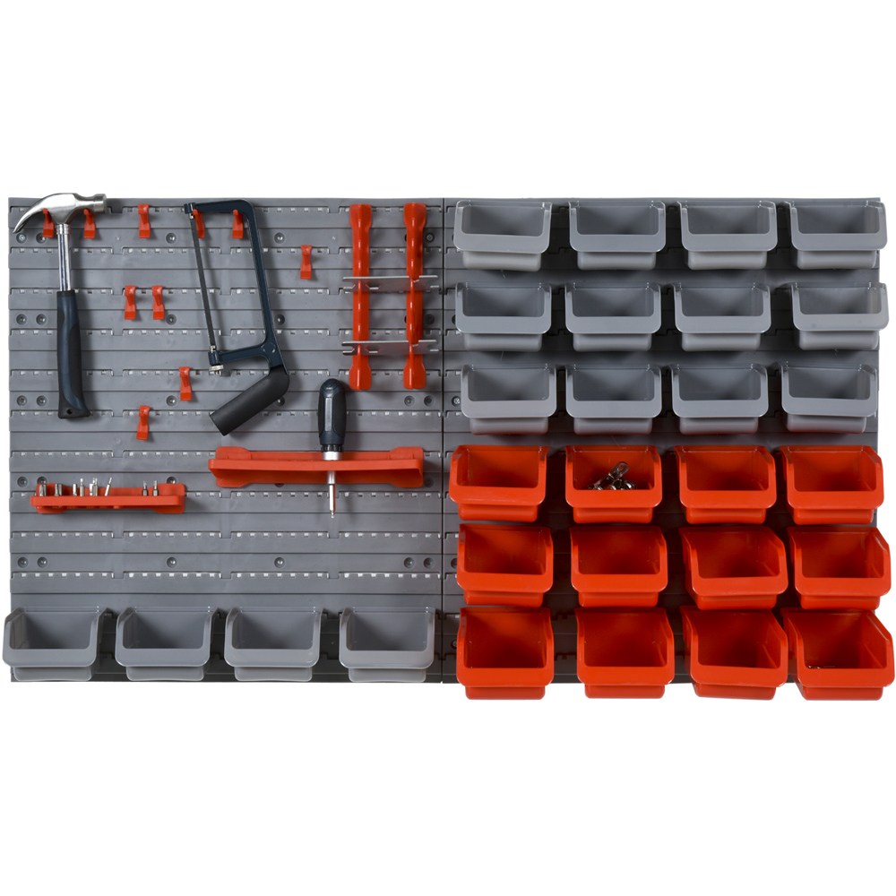 Durhand 44 Piece Red On Wall Tool Organiser Image 1