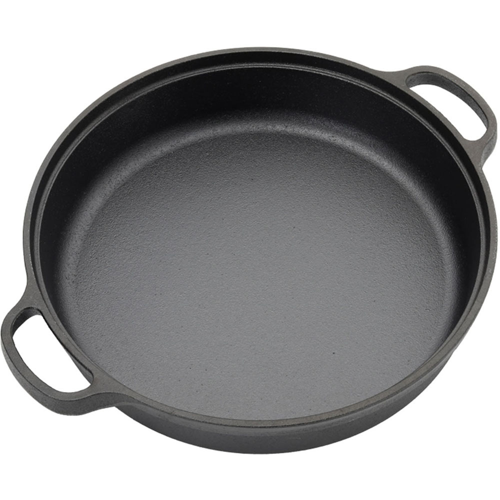 Living and Home Cast Iron Skillet with Double Handles 35cm Image 2