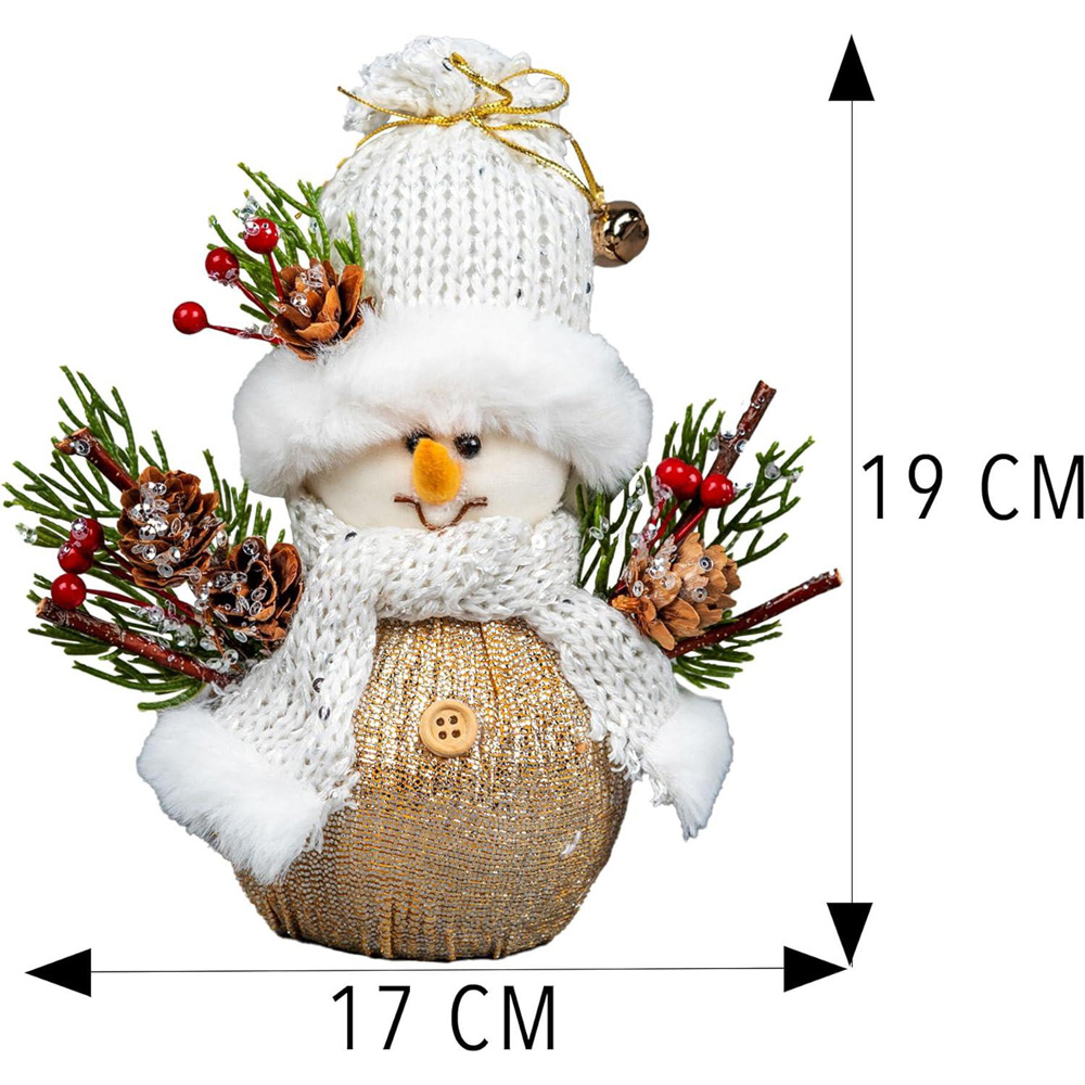 Shatchi Snowman Figurine Christmas Decoration 19cm Image 3