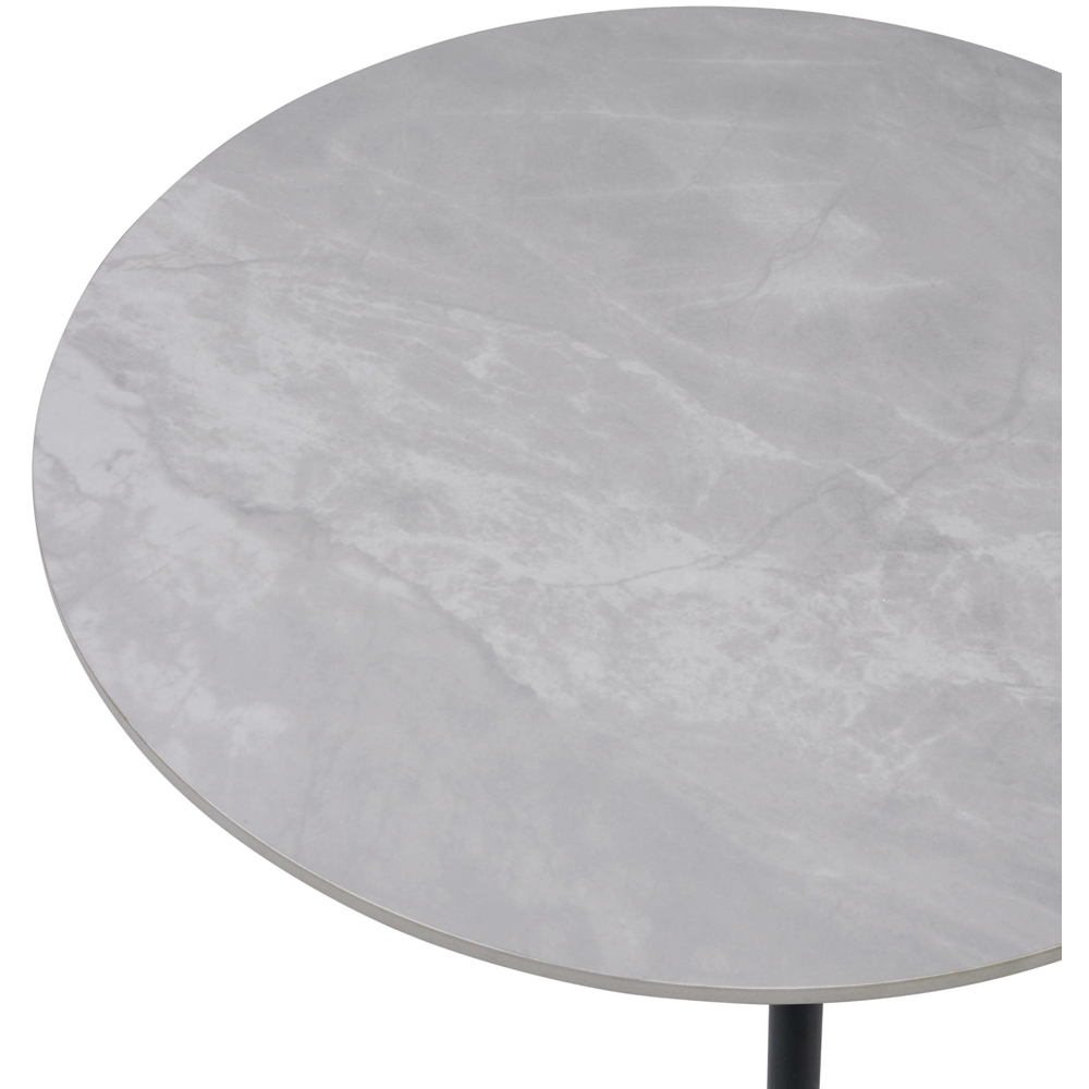 Julian Bowen Casper Grey Marble Effect Sintered Stone Top Side Table Set of 2 Image 3