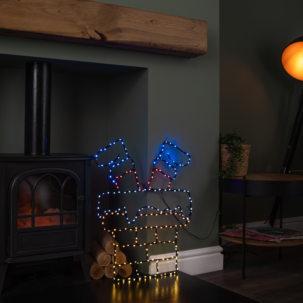 Samuel Alexander Multicolour LED FlexiBrights Light Up Santa Down Chimney Christmas Decoration Image 7