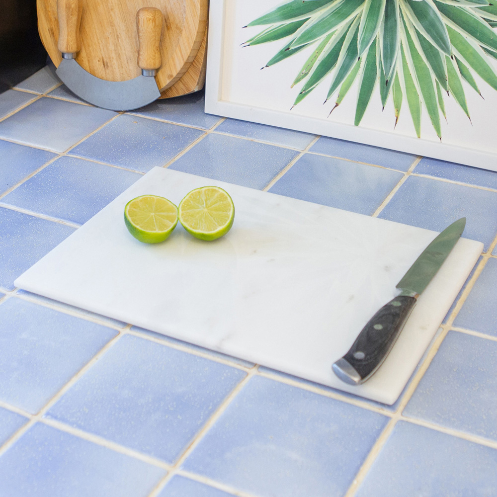 Argon Tableware White Rectangle Marble Placemat 30 x 20cm 6 Pack Image 5