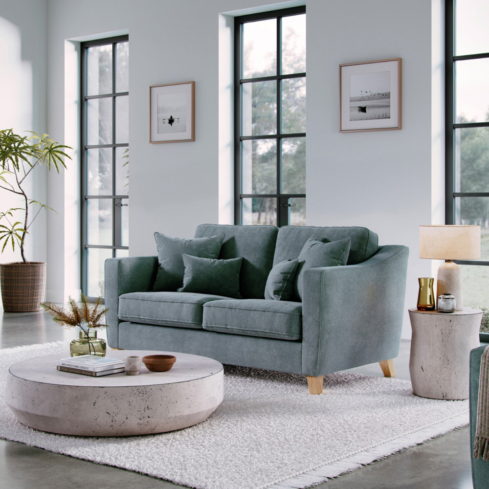 Marlon 2 Seater Small City Denim Sofa Image 6