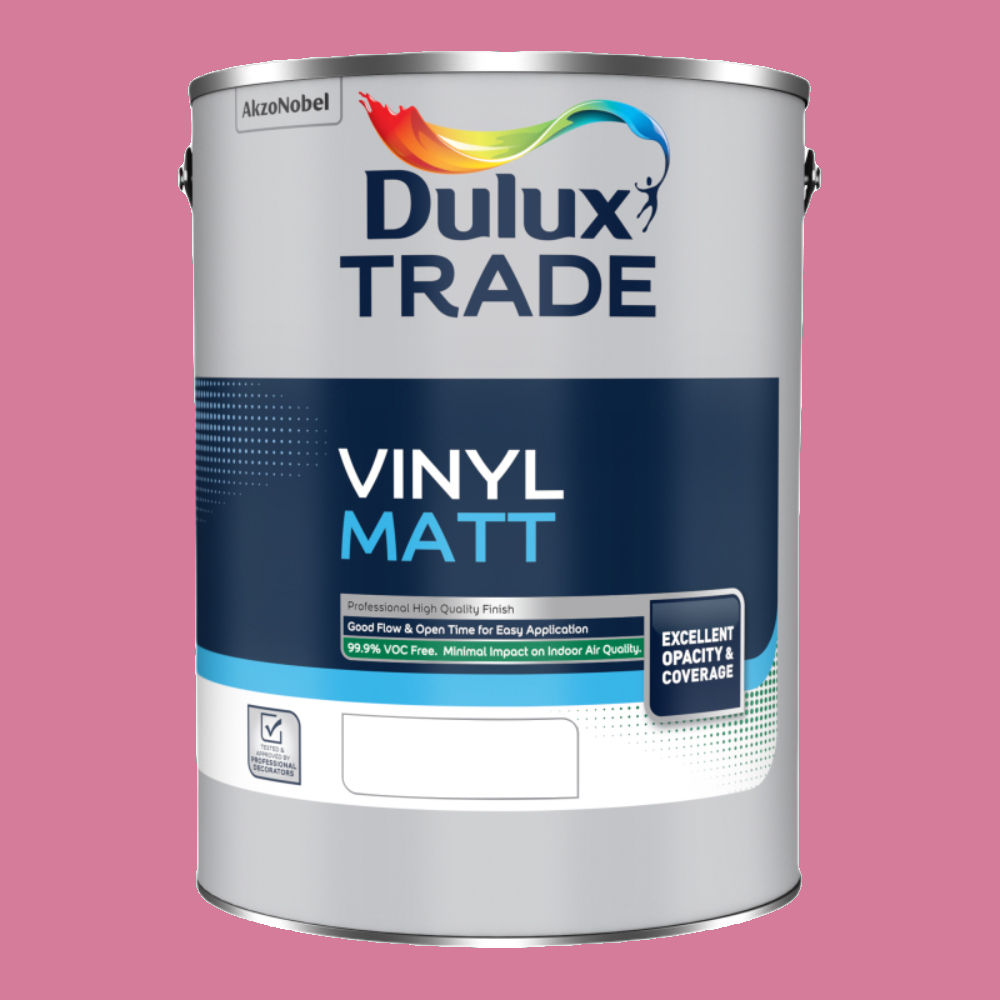 Dulux Trade Berry Smoothie Walls and Ceilings Vinyl Matt Paint 5L Image 2