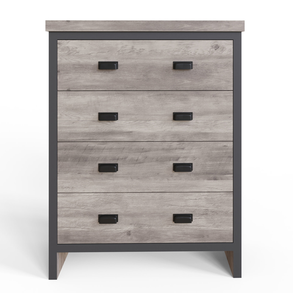 GFW Boston 4 Drawer Grey Chest of Drawers Image 4