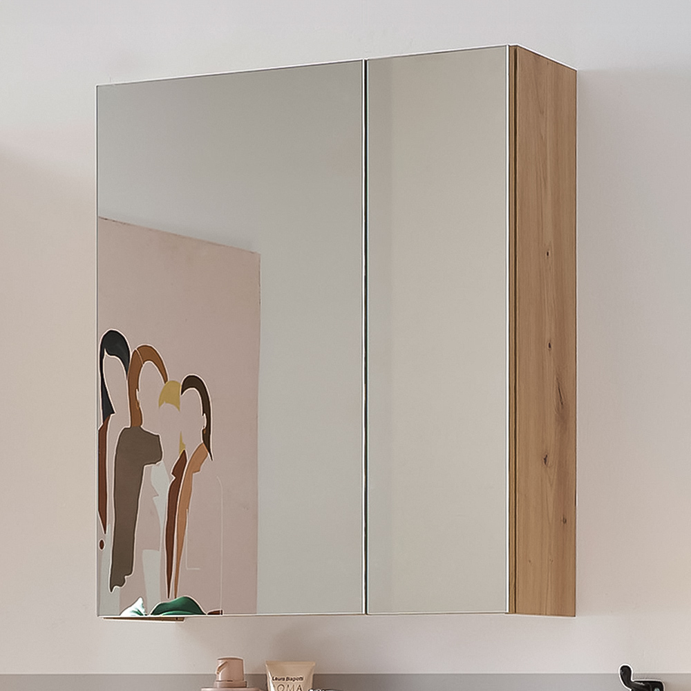 Julian Bowen Austin 3 Shelf Mirrored Cabinet Image 1
