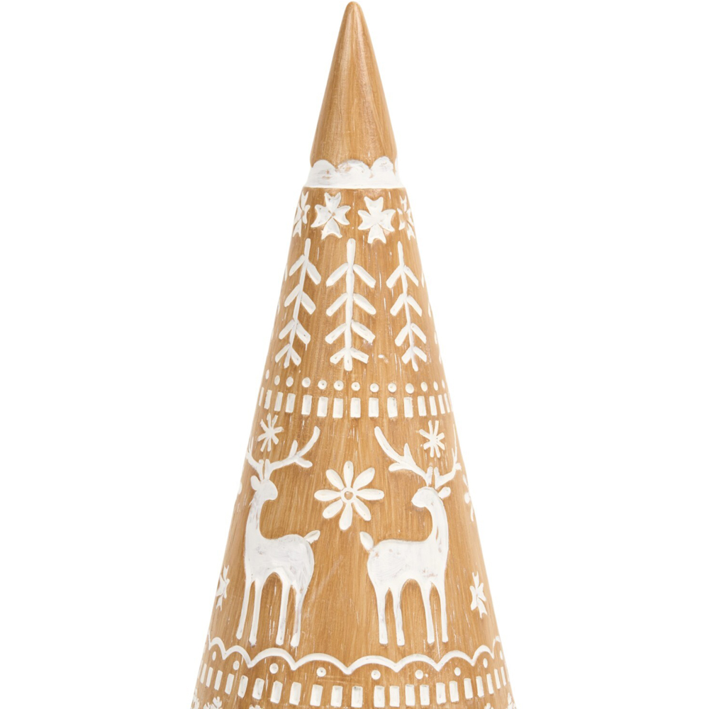 Scandi Wood Effect Tree Decoration Natural Image 5