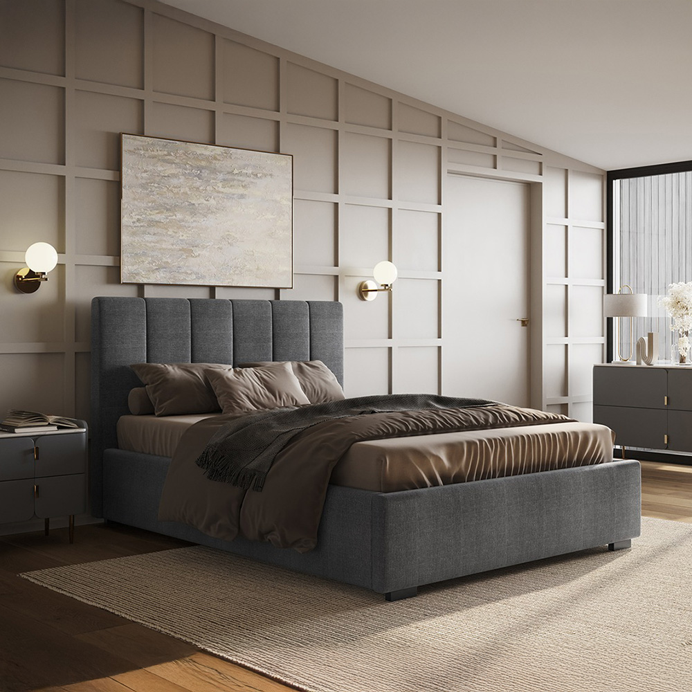 Flair Waltz Double Fabric Ottoman Bed Image 6