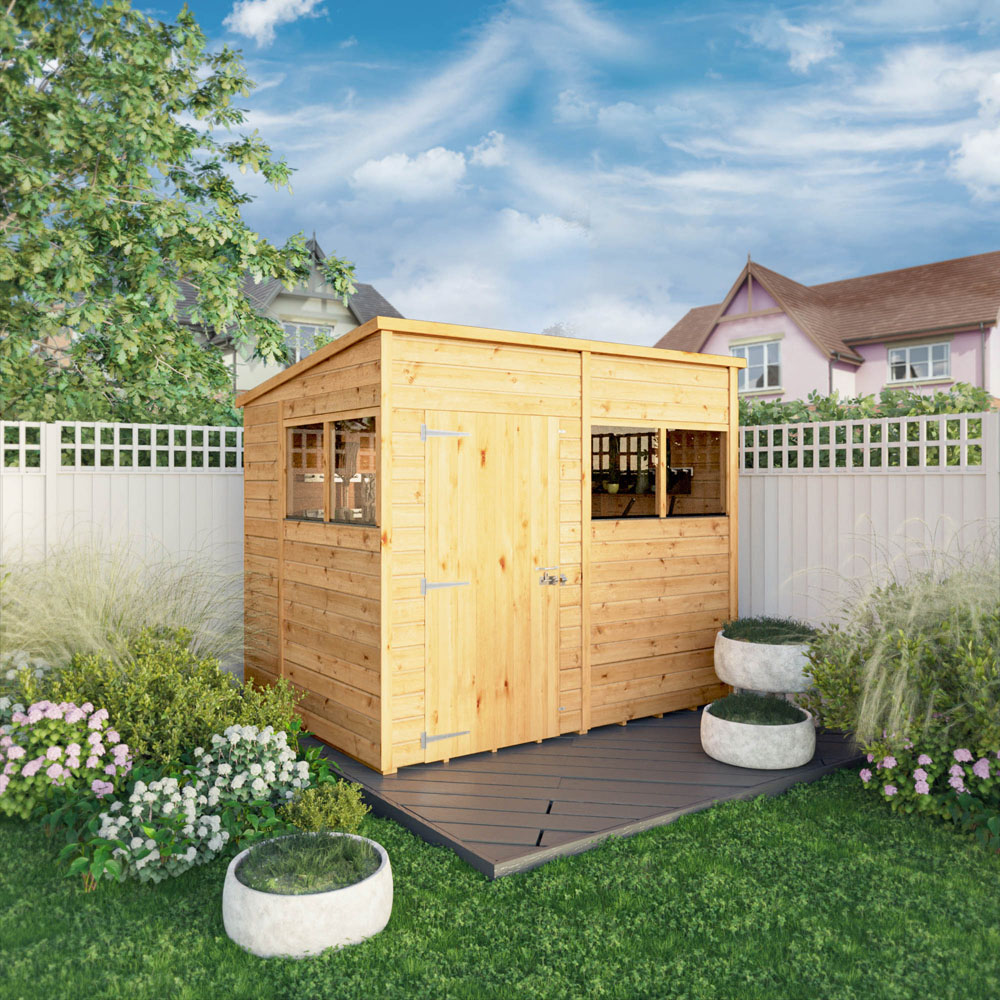 Mercia Woodsman 8 x 6ft Shiplap Pent Shed Image 2