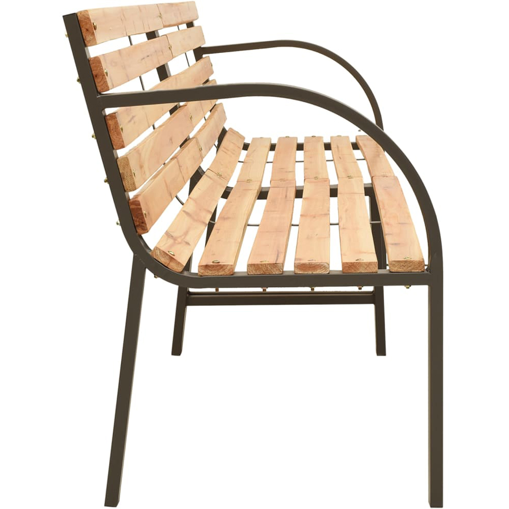 vidaXL Brown Solid Wood Fir Twin Garden Bench Image 4