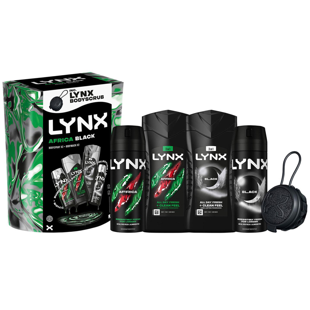 Lynx Africa and Black Spray and Bodywash Gift Set Image 2