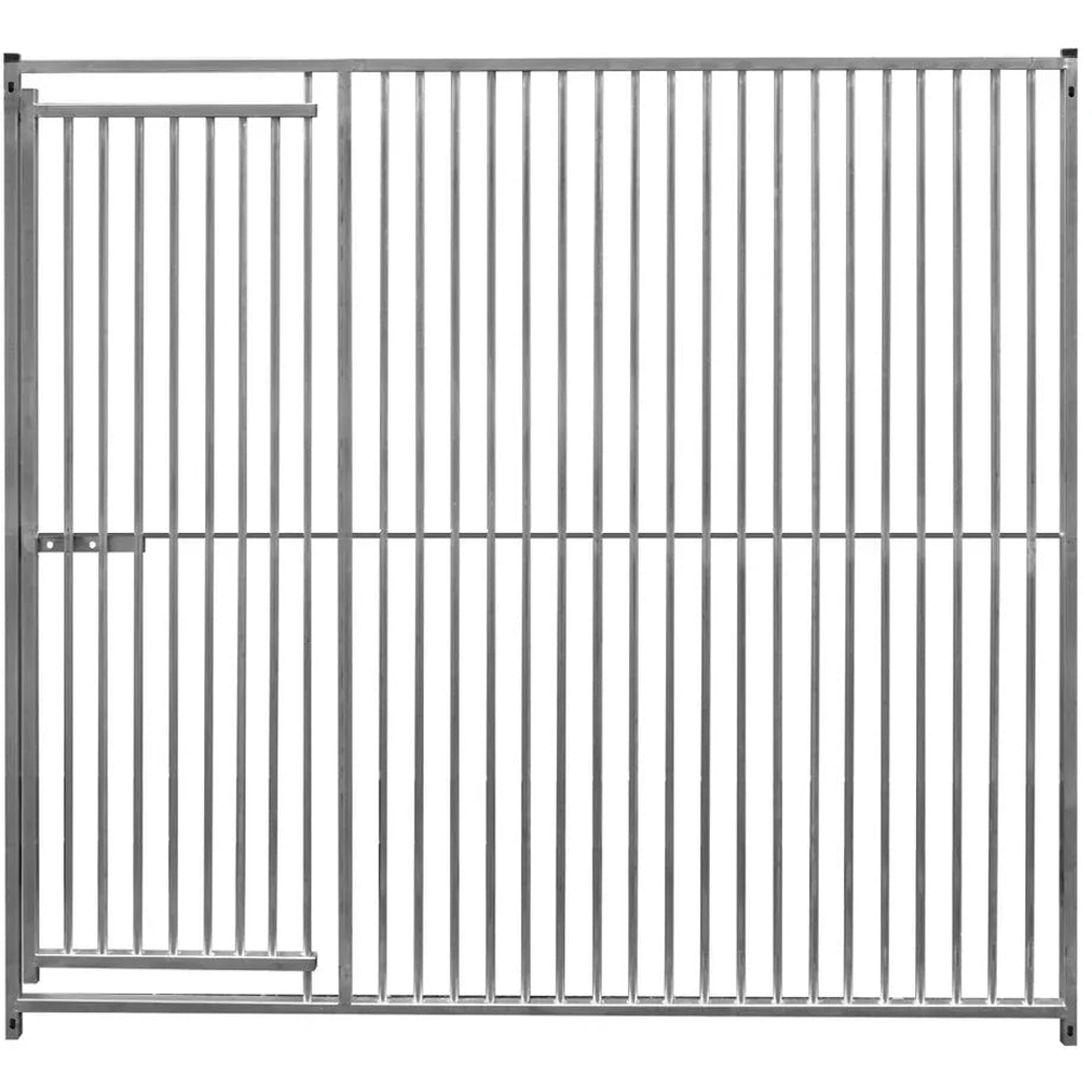 MonsterShop 2m Silver Dog Run Panel with Door 5cm Bar Spacing Image 2