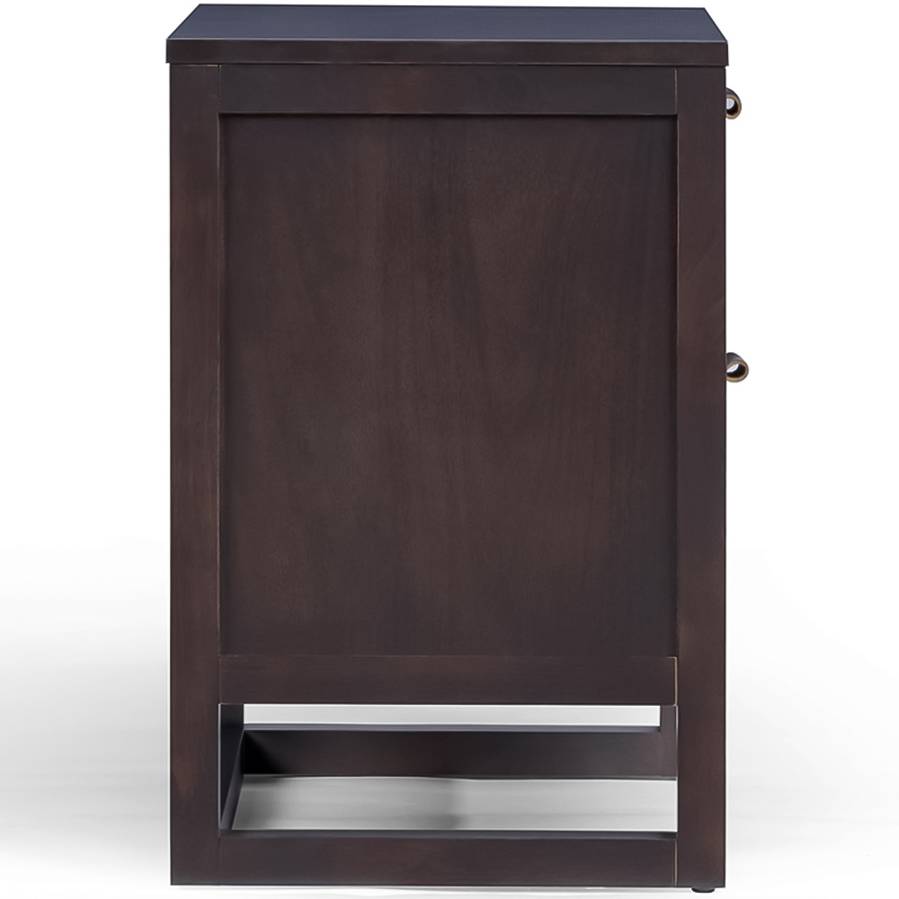 Teamson Home Hatteras 2 Drawer Espresso Nightstand Image 4