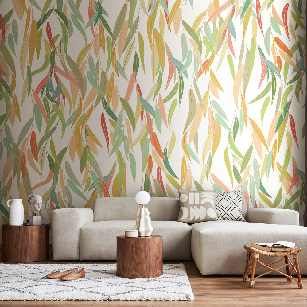 Origin Murals Willow Trees Green Wall Mural Image 1