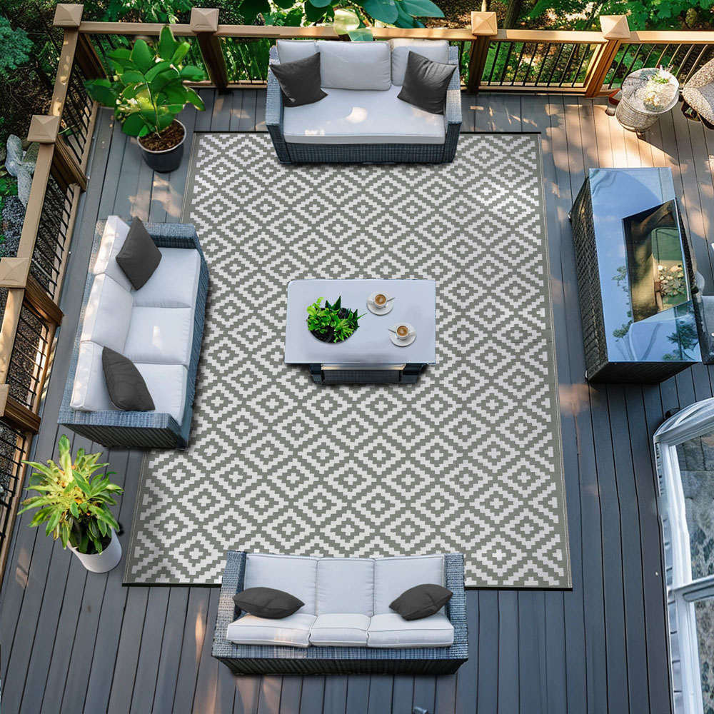 Green Decore Nirvana Grey and White Outdoor Rug 240 x 300cm Image 6