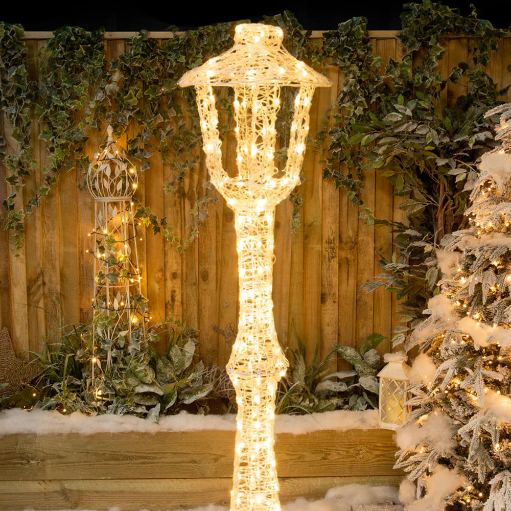 The Christmas Centre 200 LED Soft Acrylic Light-Up Lamp Post Lantern 6ft Image 2
