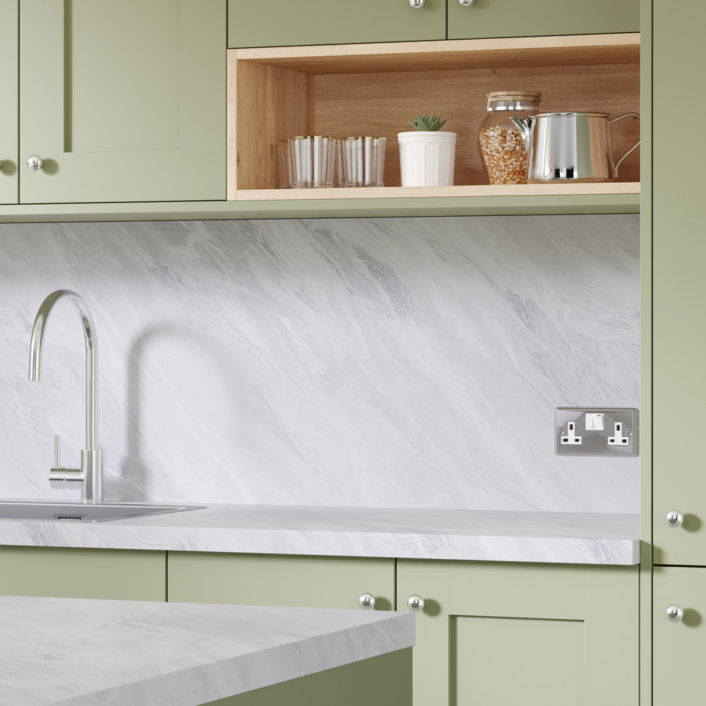 Options Plus Sirocco Marble Post-Formed Laminate Kitchen Worktop 3000 x 600 x 38mm Image 2