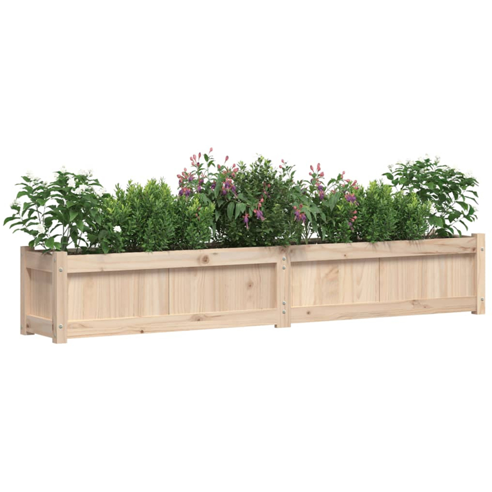 vidaXL Brown Solid Pine Raised Garden Planter 180 x 31 x 31cm Image 3