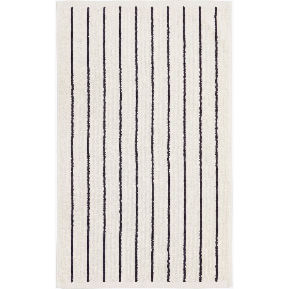 Allure Bath Fashions Cream and Black Strand Striped Bath Towel 70 x 130cm 2 Pack Image 3