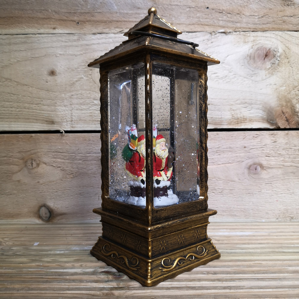 Samuel Alexander Antique Christmas Santa Scene Water Spinner Lantern 27cm Image 2