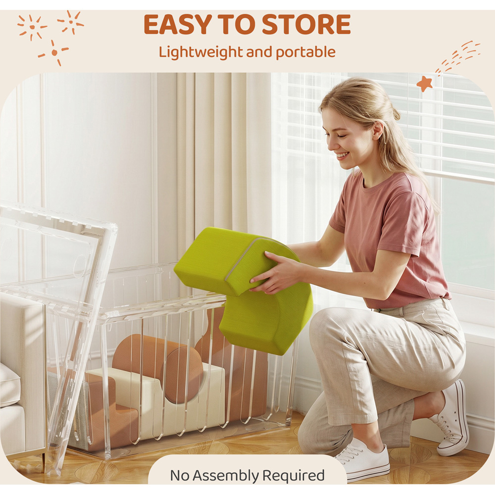 AIYAPLAY Toddlers Brown Climbing Block Play Set 5 Piece Image 8
