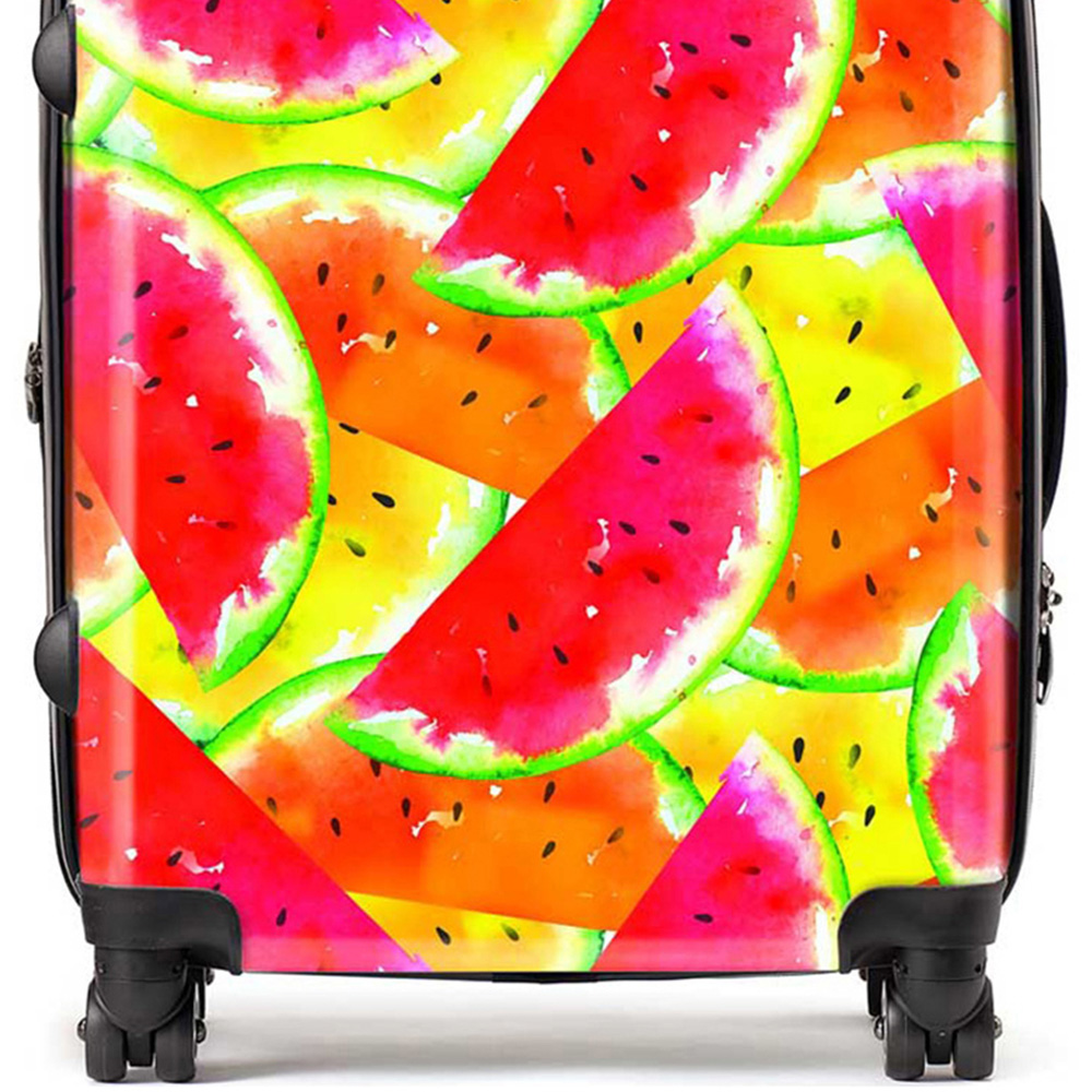 Warren Reed Designer Large Melon Print Suitcase Image 2