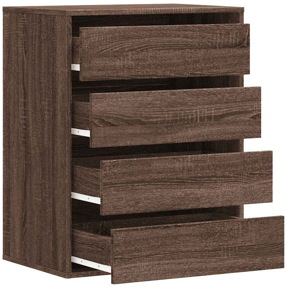 vidaXL 4 Drawer Brown Engineered Wood Chest of Drawers Image 5