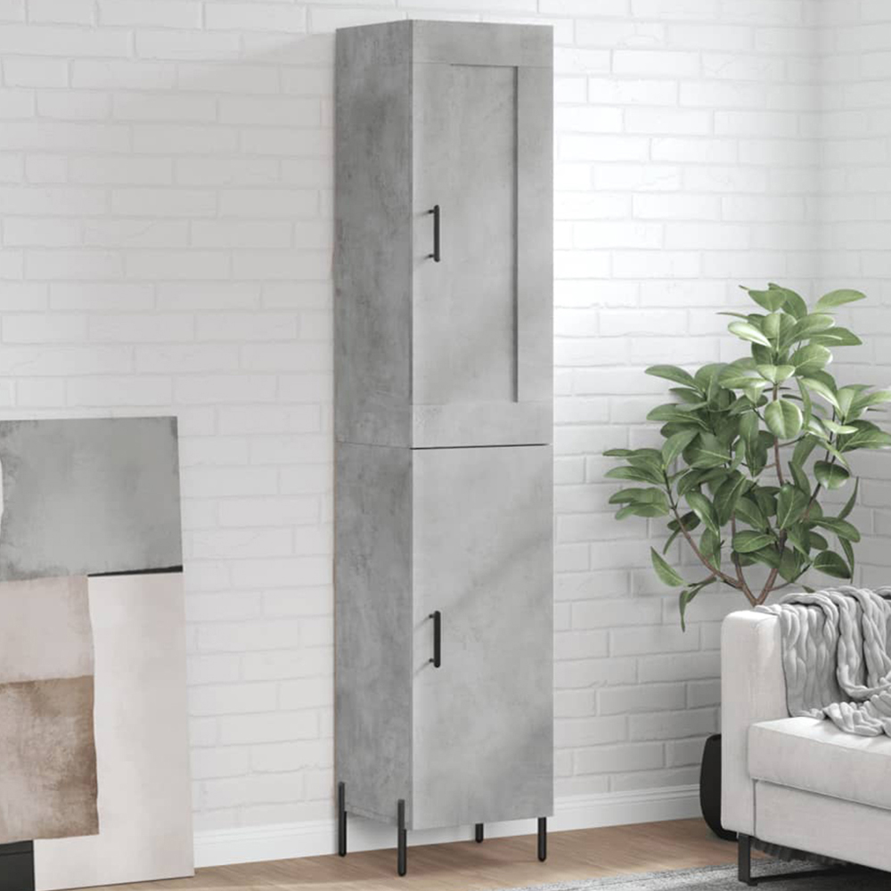 vidaXL 2 Door Concrete Grey Highboard Image 1
