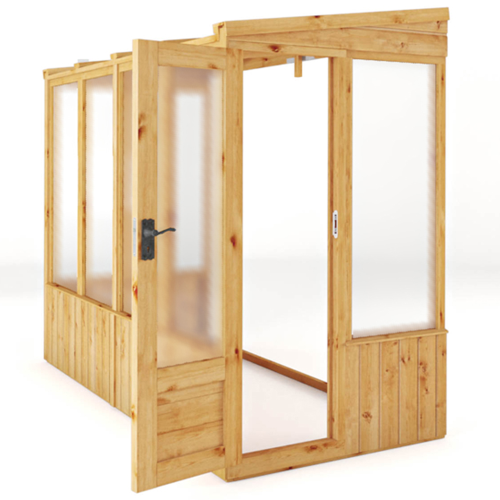 Mercia Woodsman Pent Lean To Polycarbonate 8 x 4ft Greenhouse Image 3