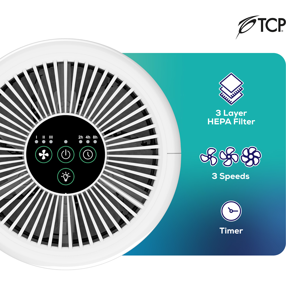 TCP HJAY1210 White Air Purifier with HEPA Filter 6W Image 5