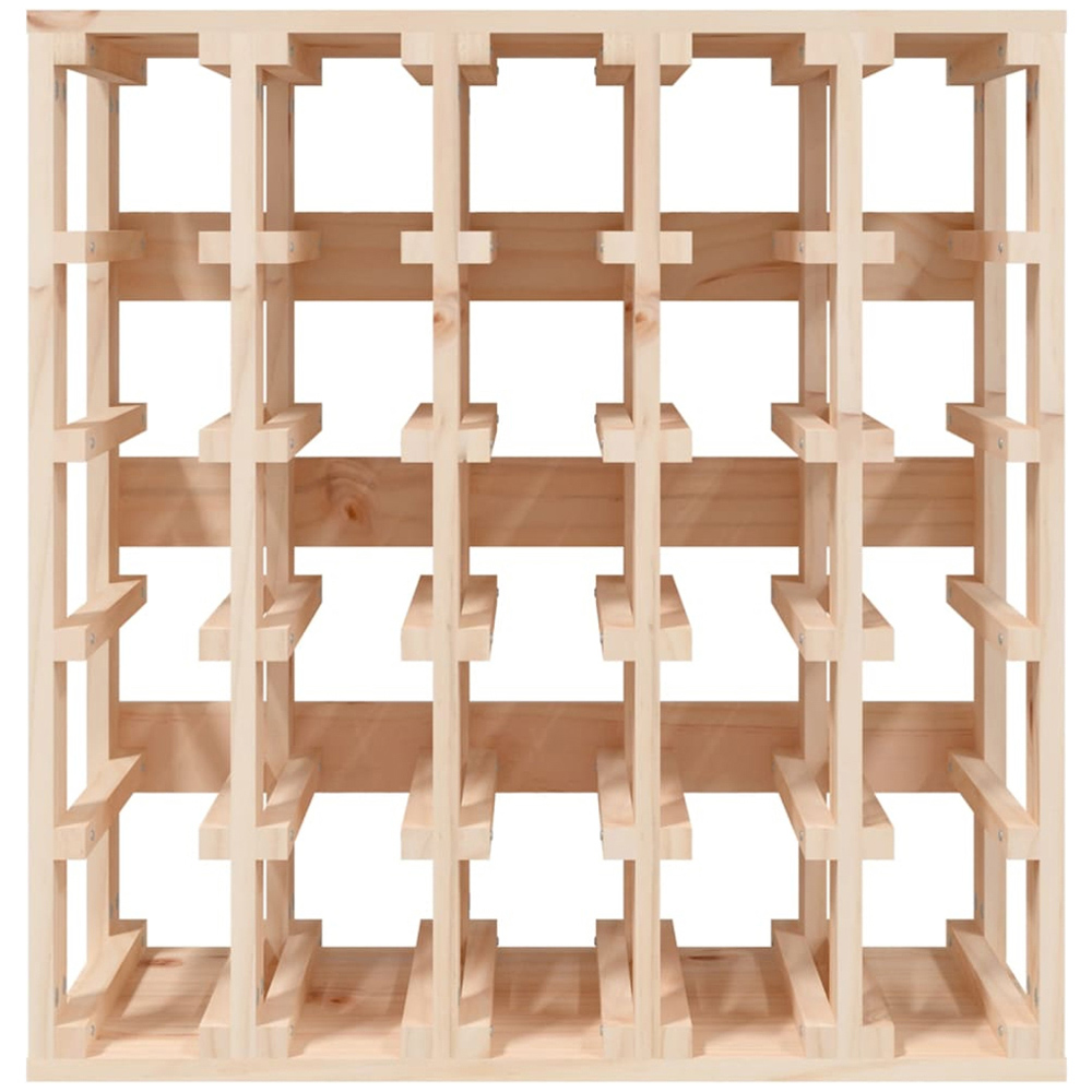 vidaXL 25 Bottle Brown Freestanding Wine Rack Image 4