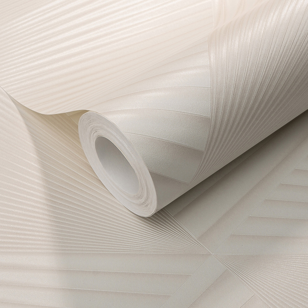 Erismann In Style Opulent 3D Effect Geometric Cream Satin Finish Vinyl Wallpaper Image 2