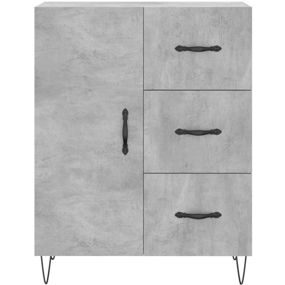vidaXL Single Door 3 Drawer 3 Shelf Grey Sonoma Tall Highboard Image 8