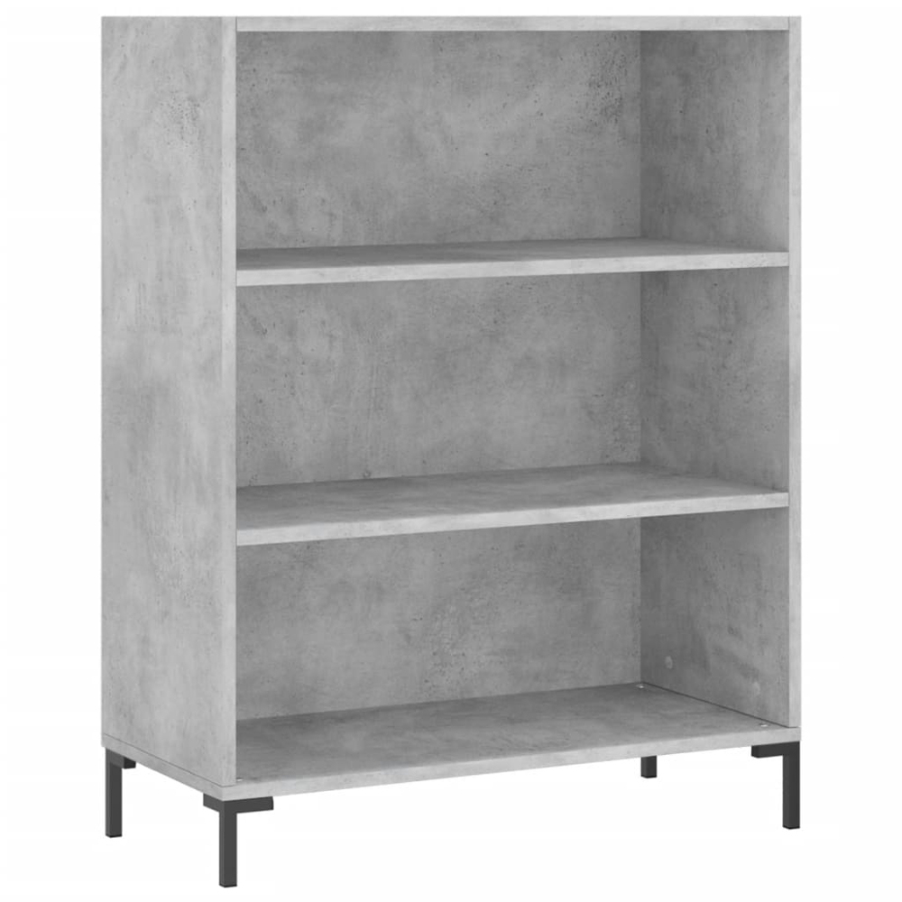 vidaXL Single Glass Door 3 Drawer Grey Sonoma Highboard Image 7