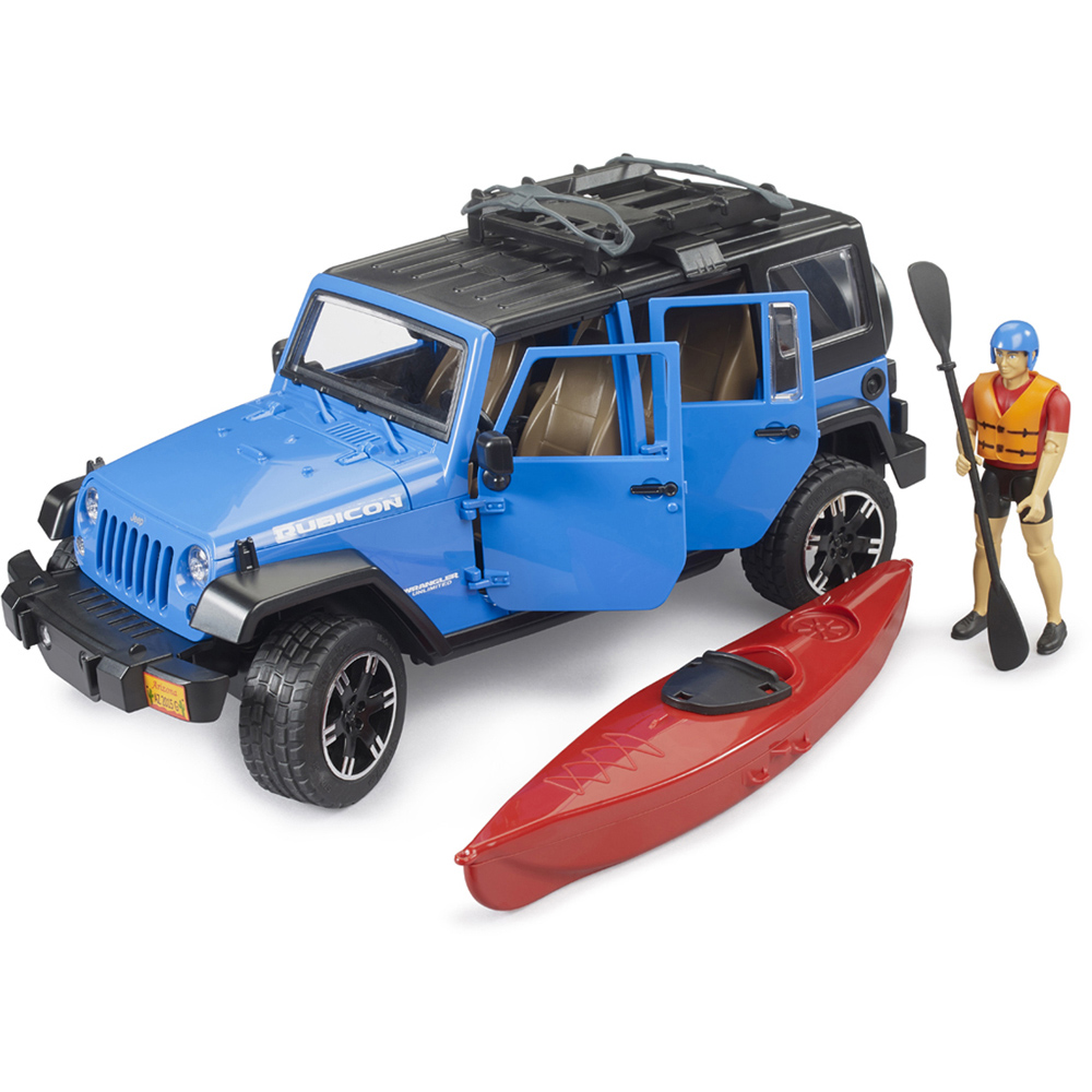 Bruder Kids Jeep Wrangler Unlimited Rubicon with Kayak and Kayaker Playset Model Image 6