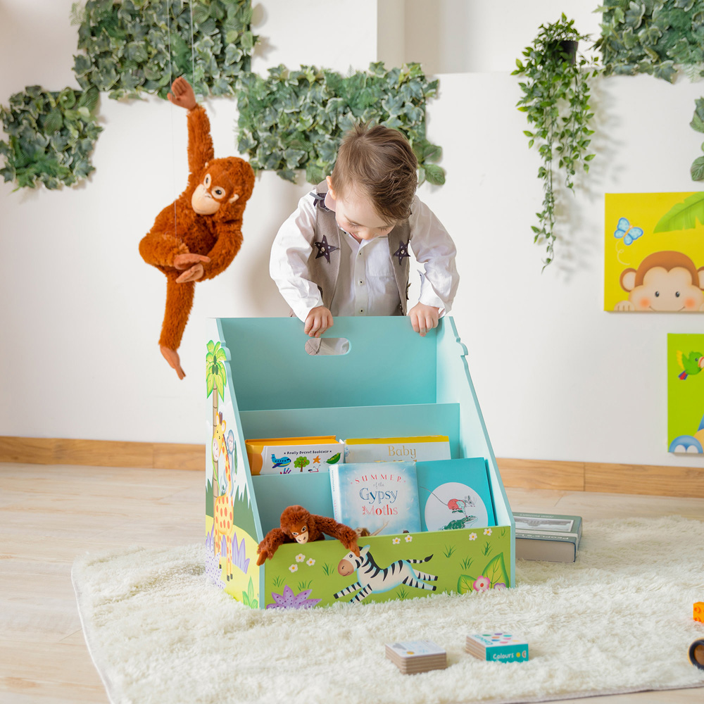 Teamson Kids Fantasy Fields 3 Shelf Sunny Safari Toddler Bookshelf Image 4