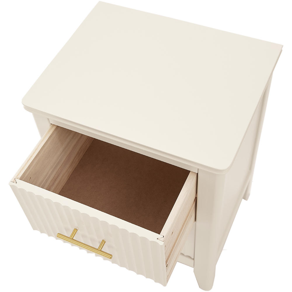 Fregona 2 Drawer White Bedside Table Image 6