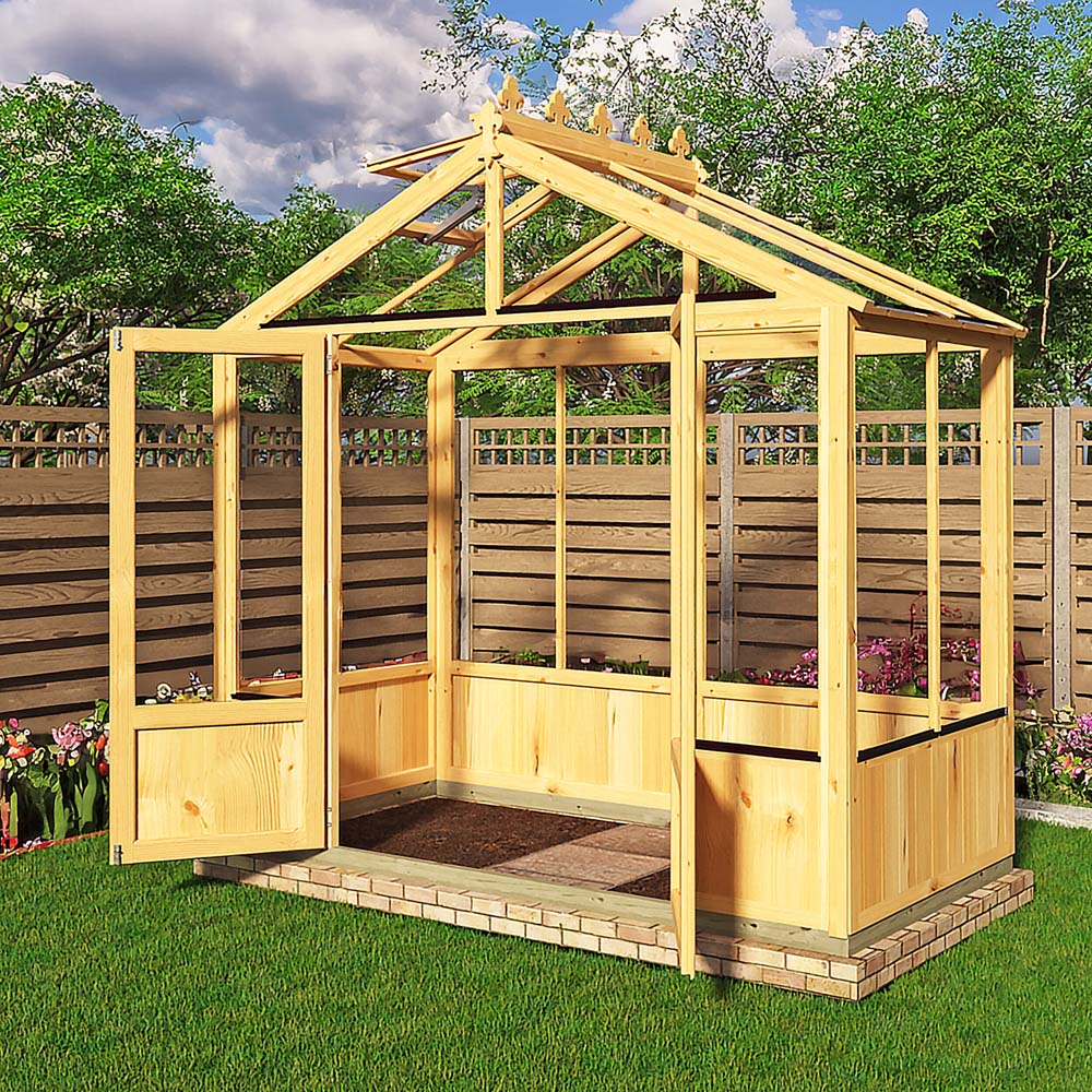Shire Holkham Wooden 8 x 4ft Apex Greenhouse Image 2
