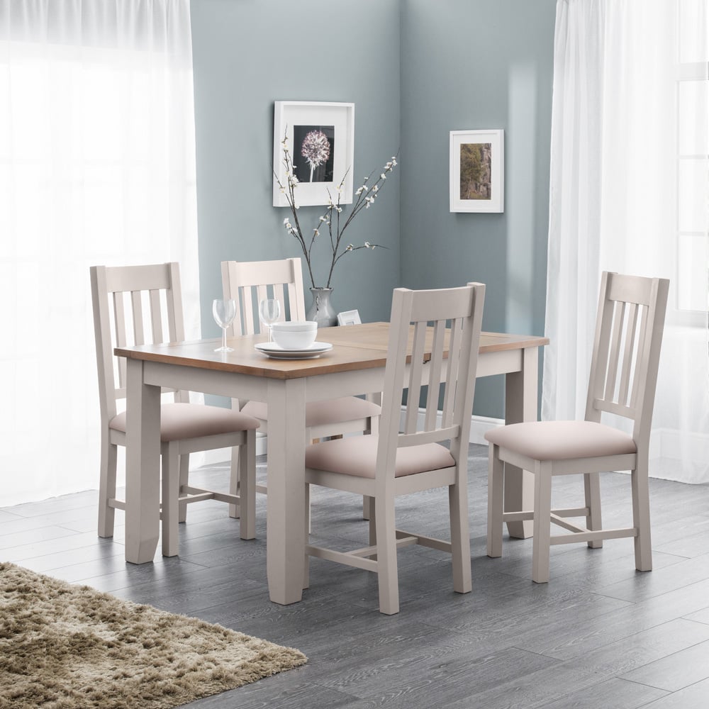 Julian Bowen Richmond 6 Seater Extending Dining Table Elephant Grey and Pale Oak Image 7