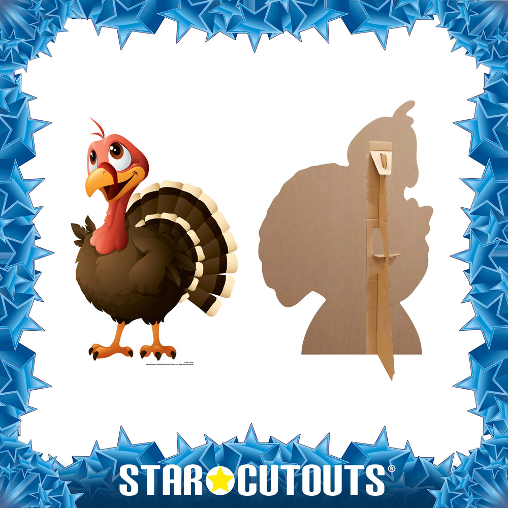 Star Cutouts Christmas Turkey Cardboard Cutout 2.11ft Image 3