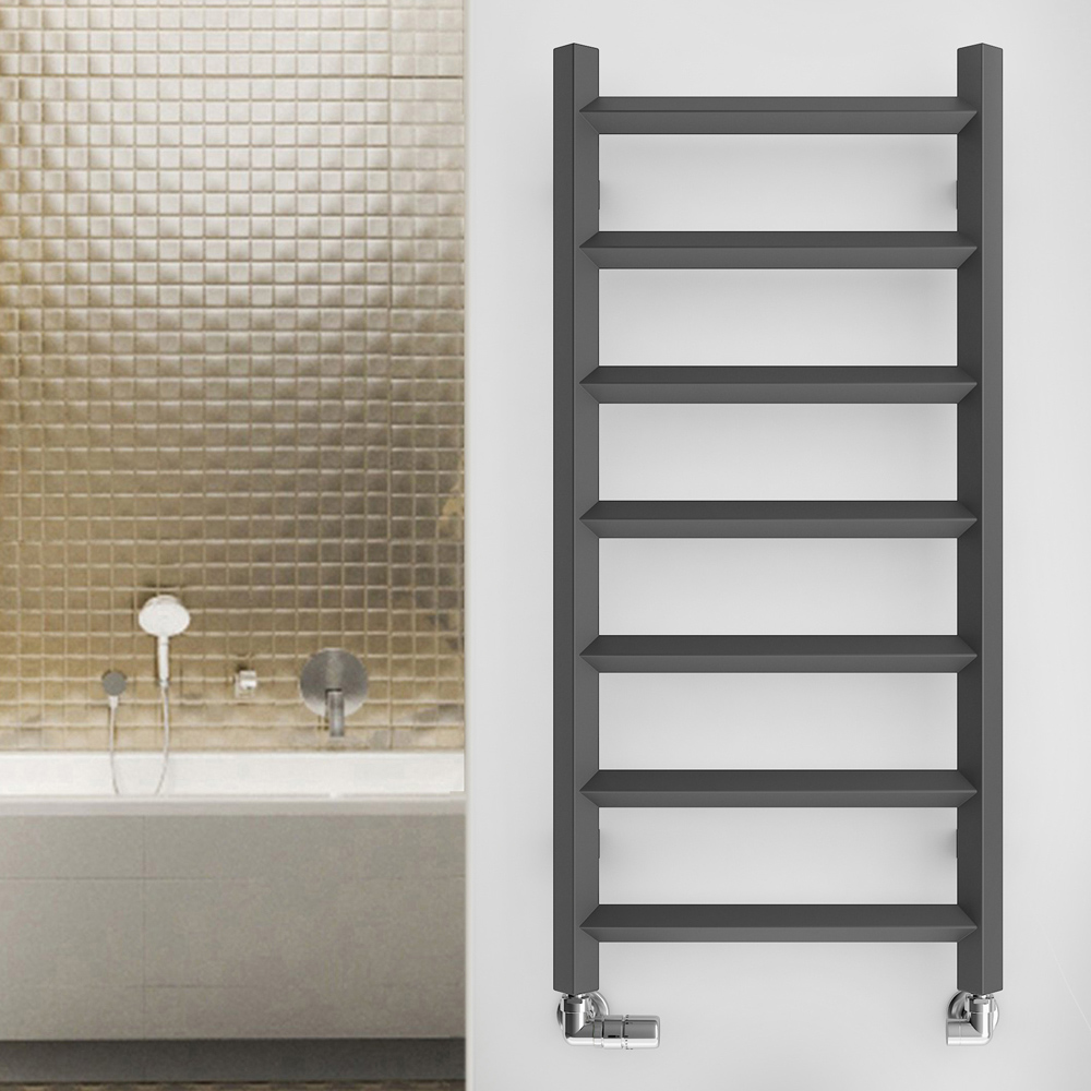 Terma Crystal 805 BTU Modern Grey Electric Heated Towel Rail 840 x 400mm Image 2