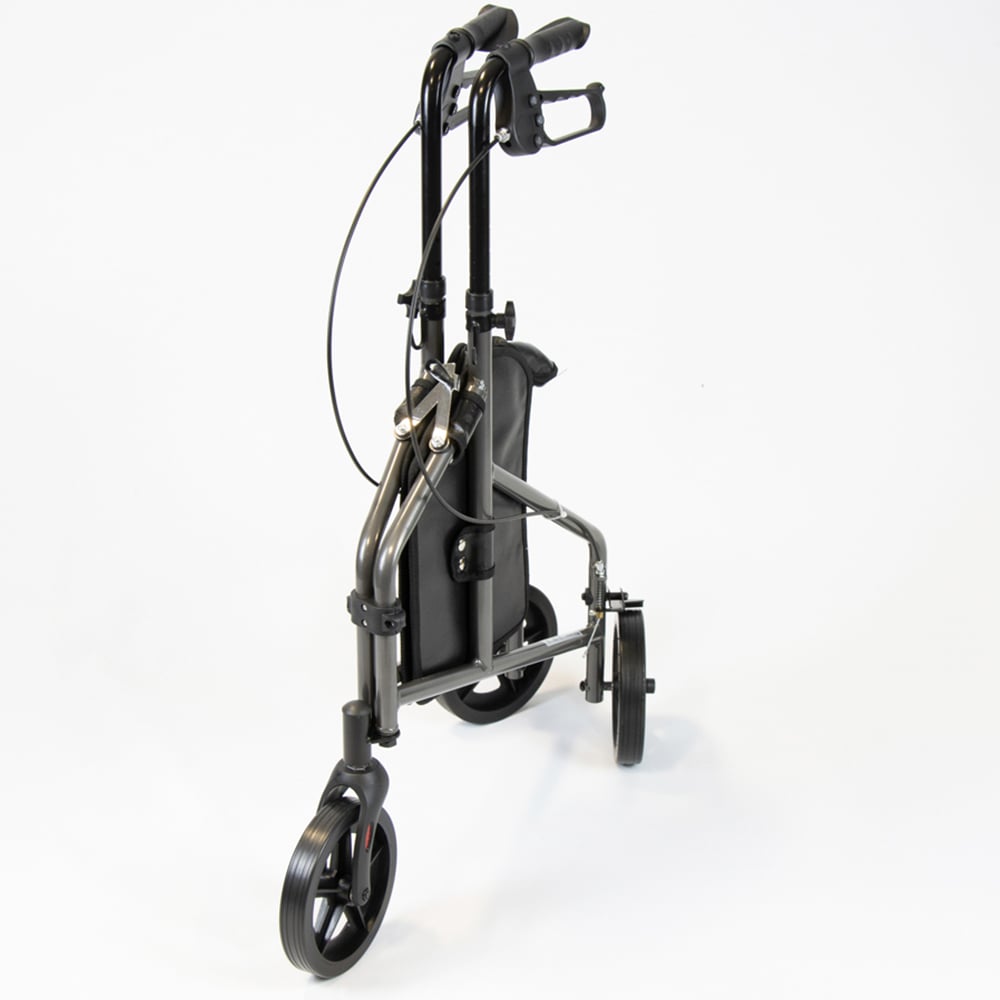 NRS Healthcare Silver 3 Wheel Aluminium Rollator Image 4