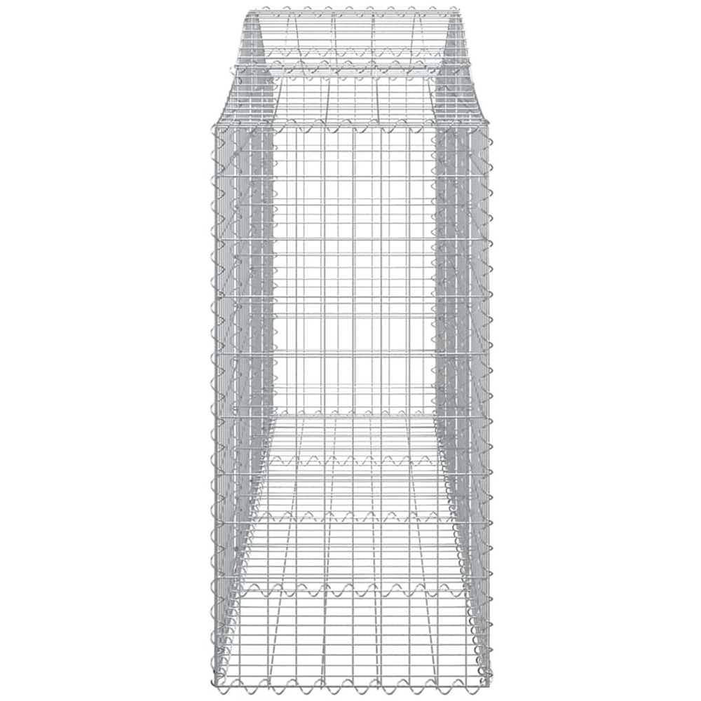 vidaXL Silver Galvanised Iron Arched Gabion Basket 200 x 50 x 120/140cm 10 Pack Image 3