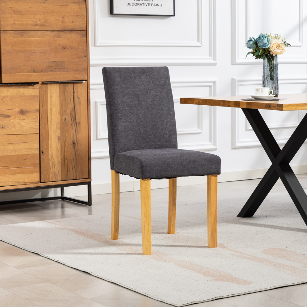 Artemis Home Almont Set of 2 Charcoal High Back Dining Chairs Image 4