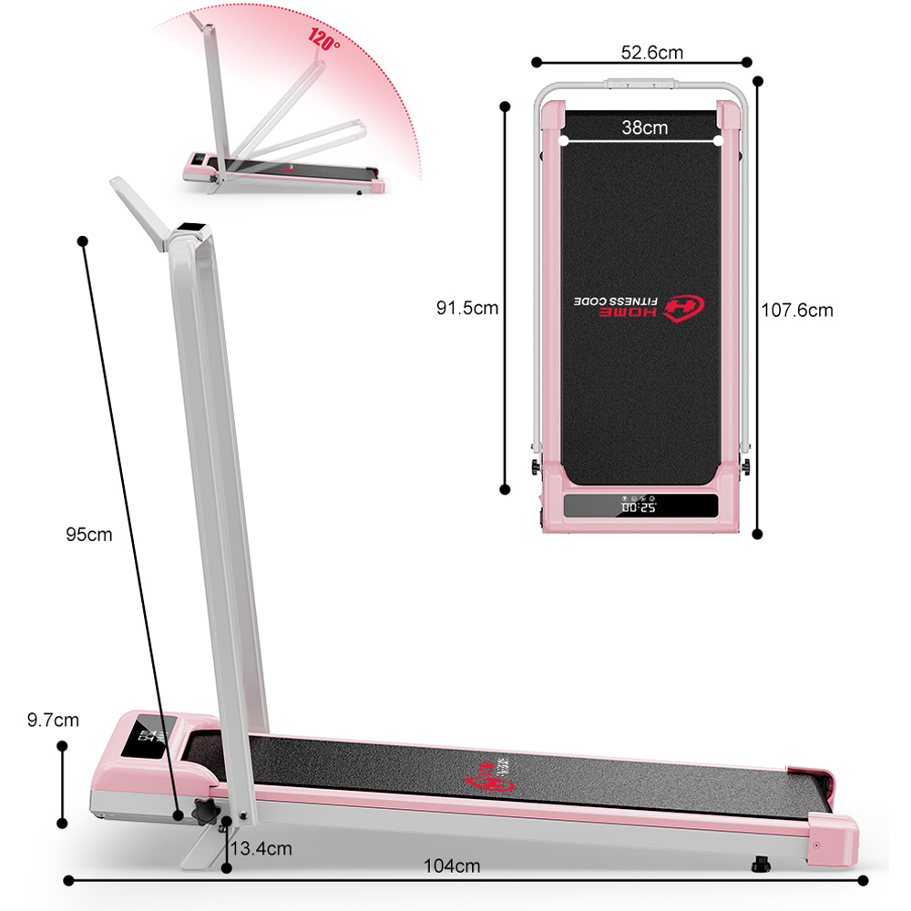 Rattrix Z3 Pink Manual Incline Foldable Treadmill Image 9