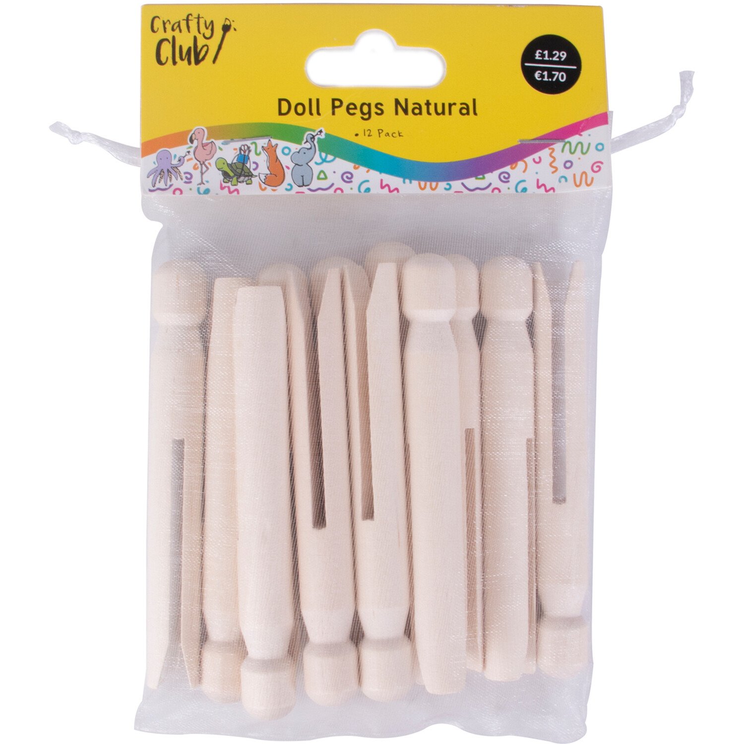 Crafty Club Doll Pegs - Natural Image